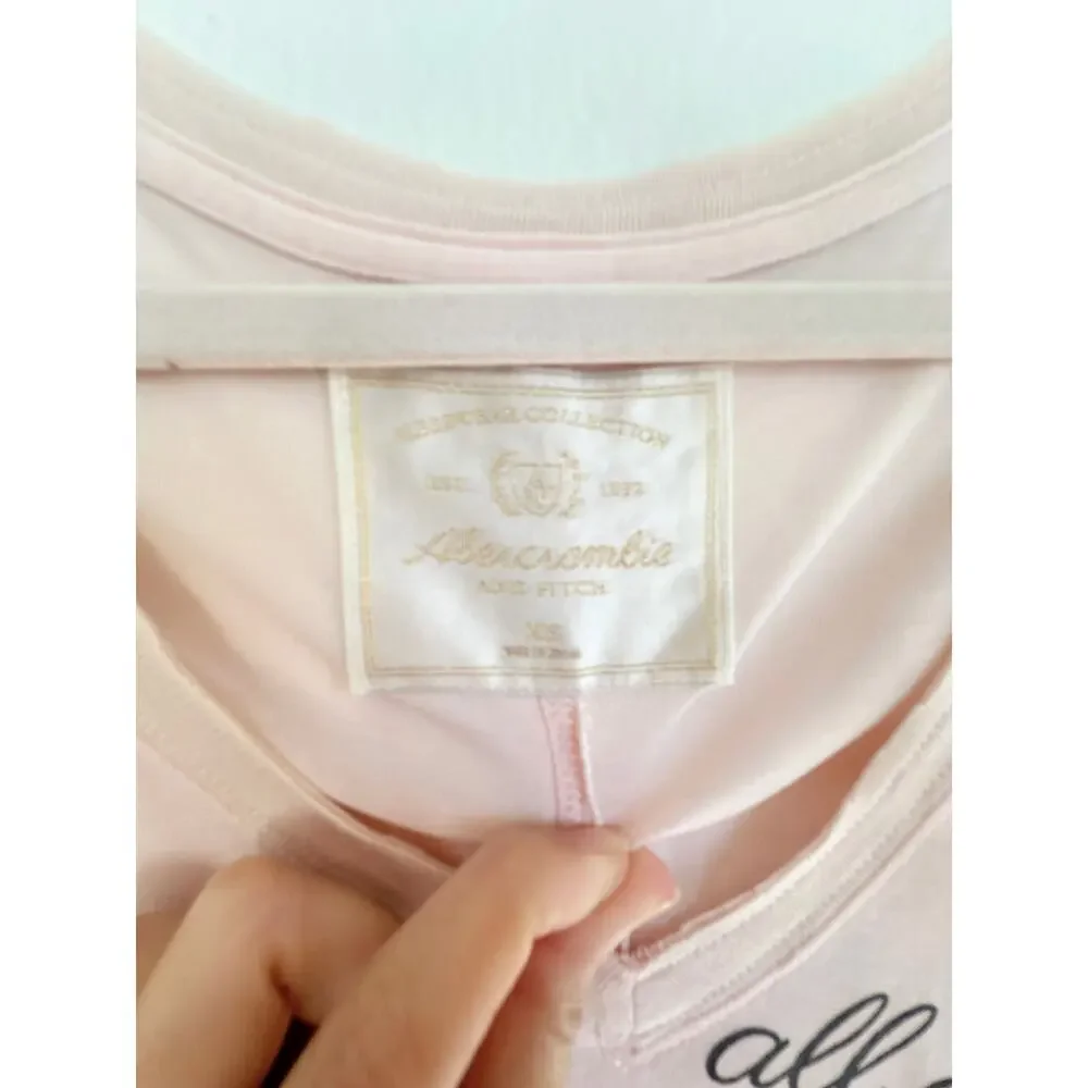 Vintage Y2K Abercrombie Gold Label Pink Side Split Sleep Shirt Dress XS